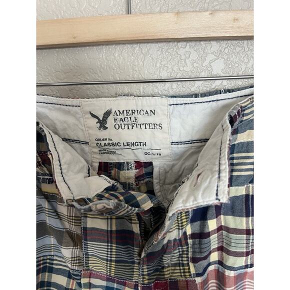 Vtg American Eagle Plaid Shorts Mens 30 Multicolor Y2K - Picture 2 of 4